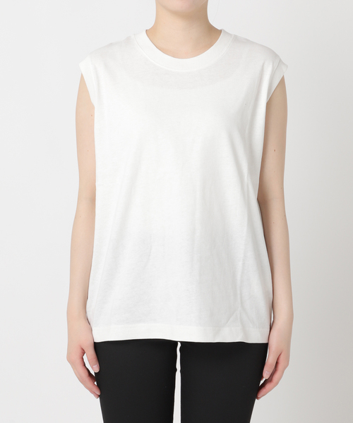 JOURNAL STANDARD（ジャーナルスタンダード）の「《追加4》汗ジミ防止天竺ノースリーブ（Tシャツ/カットソー・レディース・チャコールグレー/ブラック系その他/ホワイト・FREE）」の17枚目の写真