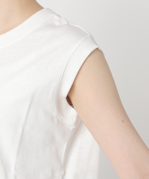 JOURNAL STANDARD（ジャーナルスタンダード）の「《追加4》汗ジミ防止天竺ノースリーブ（Tシャツ/カットソー・レディース・チャコールグレー/ブラック系その他/ホワイト・FREE）」の22枚目の写真