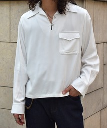 レーヨンプルオーバーシャツ