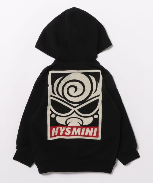 HYSTERIC MINI(ヒステリックミニ)の「BOX LOGO 裏毛 パーカー(パーカー・キッズ・ブラック/ライトグレー・90)」の3枚目の写真