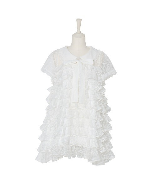 AVENCHUMU ワンピース レース one piece Full of frills lace tiered one piece（ワンピース）｜AVENCHUMU