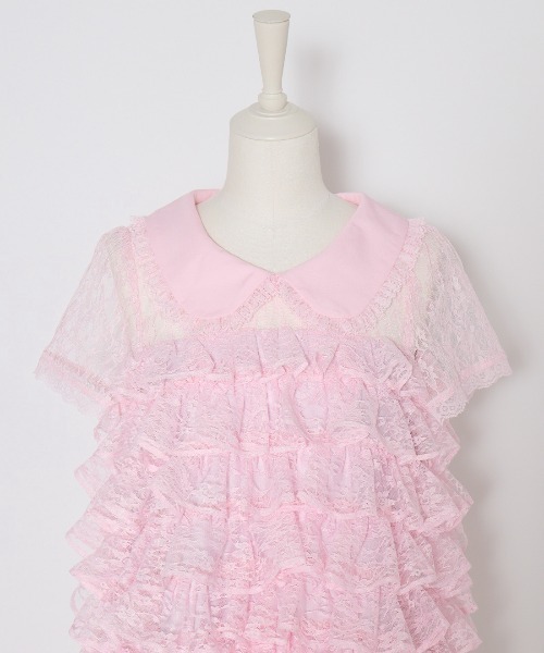AVENCHUMU(アバンチュウム)の「Full of frills lace tiered one piece(ワンピース・レディース・ブラック/ピンク/ホワイト・FREE)」の13枚目の写真