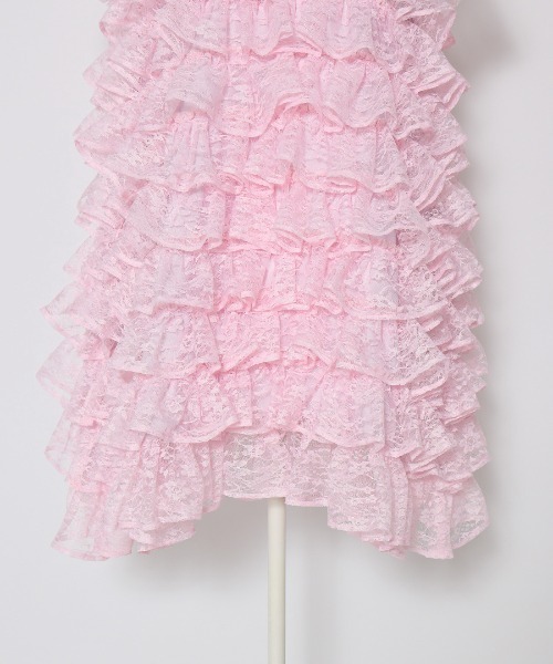 AVENCHUMU(アバンチュウム)の「Full of frills lace tiered one piece(ワンピース・レディース・ブラック/ピンク/ホワイト・FREE)」の15枚目の写真