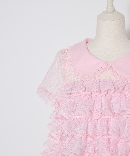 AVENCHUMU(アバンチュウム)の「Full of frills lace tiered one piece(ワンピース・レディース・ブラック/ピンク/ホワイト・FREE)」の14枚目の写真