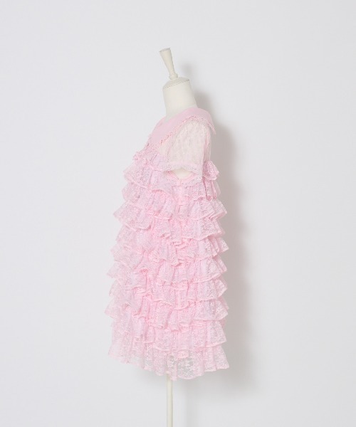 AVENCHUMU(アバンチュウム)の「Full of frills lace tiered one piece(ワンピース・レディース・ブラック/ピンク/ホワイト・FREE)」の11枚目の写真