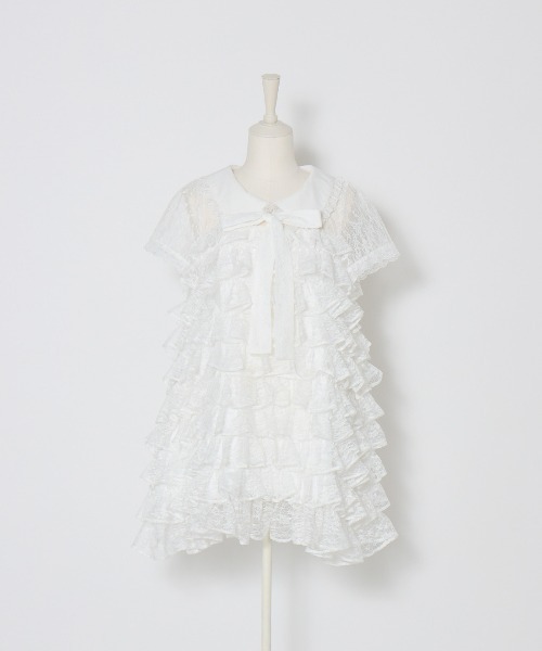 AVENCHUMU(アバンチュウム)の「Full of frills lace tiered one piece(ワンピース・レディース・ブラック/ピンク/ホワイト・FREE)」の17枚目の写真