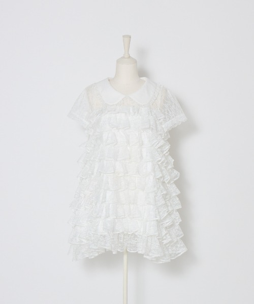 AVENCHUMU(アバンチュウム)の「Full of frills lace tiered one piece(ワンピース・レディース・ブラック/ピンク/ホワイト・FREE)」の18枚目の写真