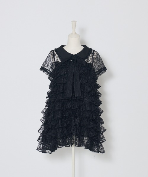 AVENCHUMU(アバンチュウム)の「Full of frills lace tiered one piece(ワンピース・レディース・ブラック/ピンク/ホワイト・FREE)」の19枚目の写真