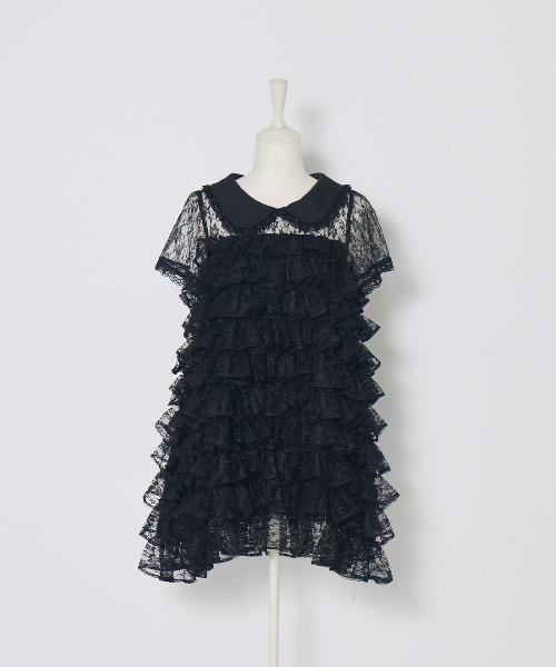 AVENCHUMU(アバンチュウム)の「Full of frills lace tiered one piece(ワンピース・レディース・ブラック/ピンク/ホワイト・FREE)」の20枚目の写真