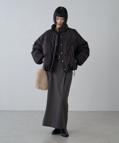 Lui's（ルイス）の「ショートダウンブルゾン（ダウンジャケット/コート・レディース・ホワイト/ブラック・M/S）」の19枚目の写真