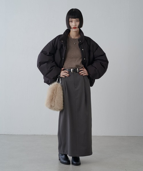 Lui's（ルイス）の「ショートダウンブルゾン（ダウンジャケット/コート・レディース・ホワイト/ブラック・M/S）」の20枚目の写真