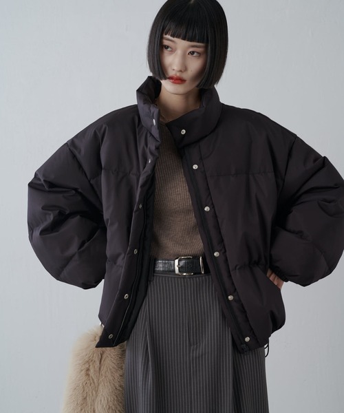 Lui's（ルイス）の「ショートダウンブルゾン（ダウンジャケット/コート・レディース・ホワイト/ブラック・M/S）」の12枚目の写真