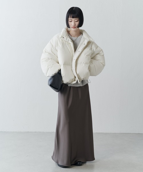 Lui's（ルイス）の「ショートダウンブルゾン（ダウンジャケット/コート・レディース・ホワイト/ブラック・M/S）」の3枚目の写真