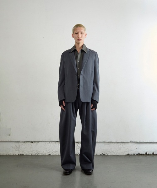 NVRFRGT(ネヴァーフォーゲット)の「SINGLE-BREASTED BLAZER(テーラードジャケット・メンズ・ブラック/ダークグレー・1/2)」の8枚目の写真