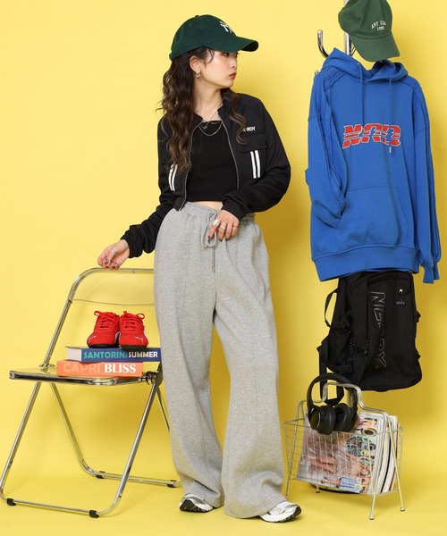 NERDY（ノルディ）の「カーゴクロップトトラックトップ（ブルゾン・レディース・ベージュ/パープル/ブラック/ブルー・SS/S/M）」の11枚目の写真