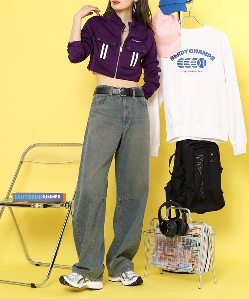 NERDY（ノルディ）の「カーゴクロップトトラックトップ（ブルゾン・レディース・ベージュ/パープル/ブラック/ブルー・SS/S/M）」の17枚目の写真