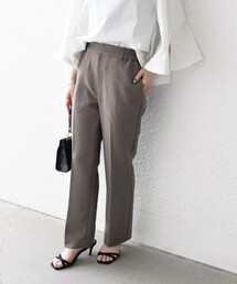 SHIPS any:〈洗濯機可能〉ダブルクロス セミフレア パンツ［NAVY BLUE］