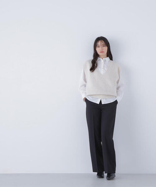 NATURAL BEAUTY BASIC(ナチュラルビューティーベーシック)の「◇ヘアリーVネックベスト(ベスト・レディース・マジェンタ/オフホワイト/グレー・FREE)」の14枚目の写真