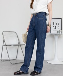 スリムストレートデニムパンツ