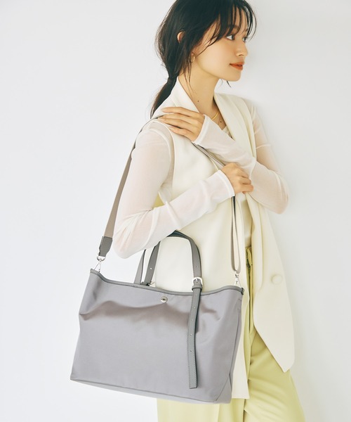 Breath TOPKAPI(ブレストプカピ)の「【Breath TOPKAPI】撥水 2way A4 トートバッグ / ミニポーチセット(トートバッグ・レディース・ブラック/グレー・FREE)」の5枚目の写真