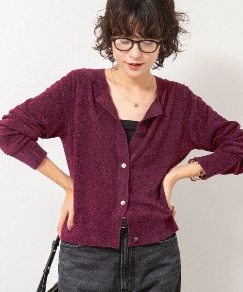 レリアン タートル&カーディガン　アンサンブル　ボルドー✖️ネイビー13号 レリアン タートル&カーディガン アンサンブル ボルドー✖️ネイビー13号