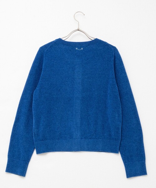 Rie Miller（リエミラー）の「《手洗い可能》《アンサンブル対応》モールヤーンクルーネックカーディガン（カーディガン/ボレロ・レディース・ボルドー/ブルー/ベビーピンク/グレー・38）」の7枚目の写真