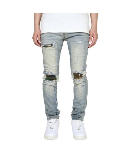 セール】【mnml】X204 CAMO STRETCH DENIM [I]（デニムパンツ）｜mnml