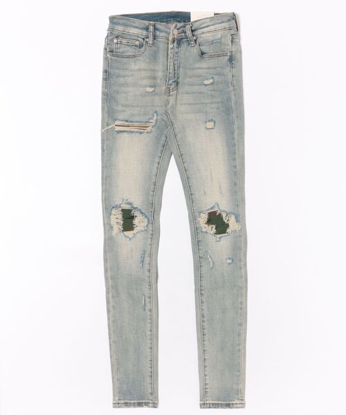 mnml（ミニマル）の「【mnml】X204 CAMO STRETCH DENIM [I]（デニムパンツ・メンズ・ブルー/ブラック・28/29/30/32/34/36/38）」の4枚目の写真