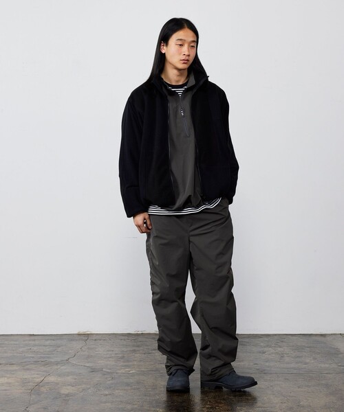 BEAMS(ビームス)の「ワイドストレート パッカリング イージーパンツ (撥水)(その他パンツ・メンズ・チャコールグレー/ブラック/ベージュ・M/S/XL/L)」の5枚目の写真