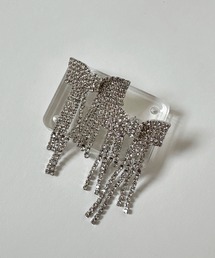 Narcissus | リボンビジューピアス　ビッグリボン　　オケージョン　パーティー(ピアス（両耳用）)