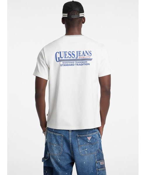 GUESS JEANS Cn Ss Reg Front Back Print 半袖Tシャツ | GUESS(ゲス