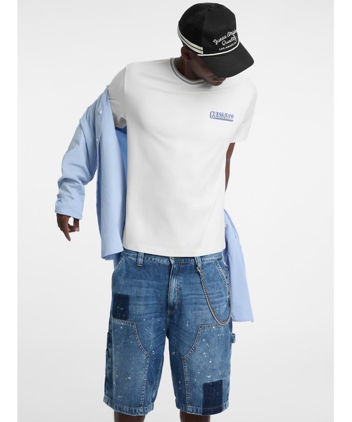 GUESS JEANS(ゲスジーンズ)の「GUESS JEANS Cn Ss Reg Front Back Print 半袖Tシャツ(Tシャツ/カットソー・メンズ・ホワイト/ネイビー・SMALL/LARGE/X-LARGE/MEDIUM)」の5枚目の写真
