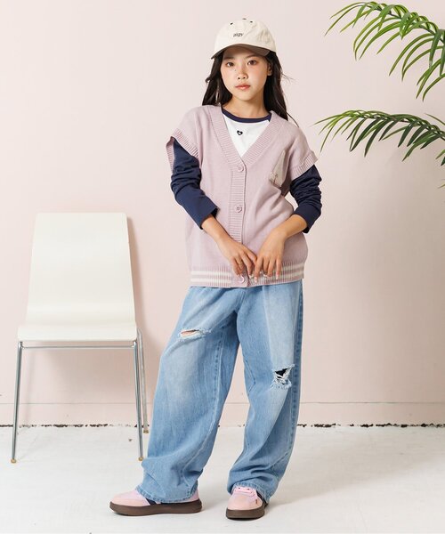 algy（アルジー）の「ラグランワンポイントロンT（Tシャツ/カットソー・キッズ・ネイビー/レッド/ブラウン/ブラック・MEDIUM/X-SMALL/XX-SMALL/SMALL）」の11枚目の写真