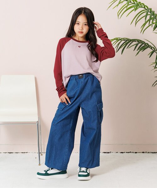 algy（アルジー）の「ラグランワンポイントロンT（Tシャツ/カットソー・キッズ・ネイビー/レッド/ブラウン/ブラック・MEDIUM/X-SMALL/XX-SMALL/SMALL）」の13枚目の写真