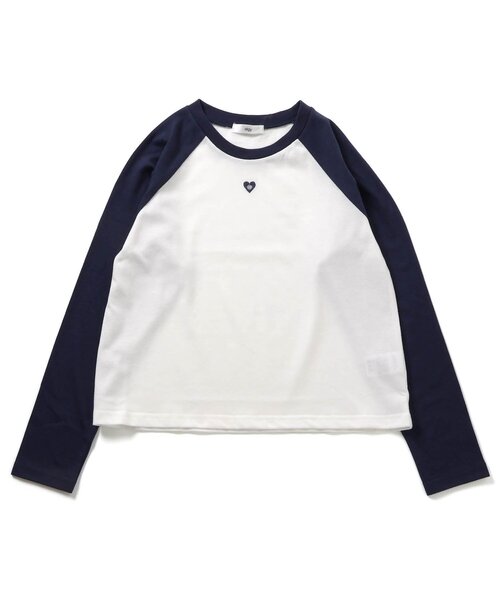 algy（アルジー）の「ラグランワンポイントロンT（Tシャツ/カットソー・キッズ・ネイビー/レッド/ブラウン/ブラック・MEDIUM/X-SMALL/XX-SMALL/SMALL）」の21枚目の写真