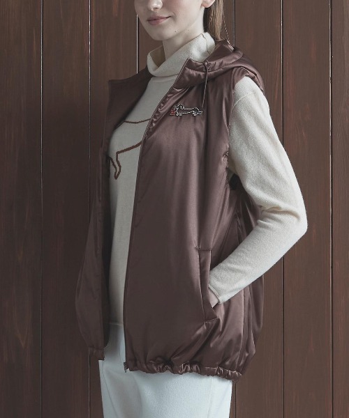 STUDIO PICONE（スタジオピッコーネ）の「フード付き撥水中綿ベスト