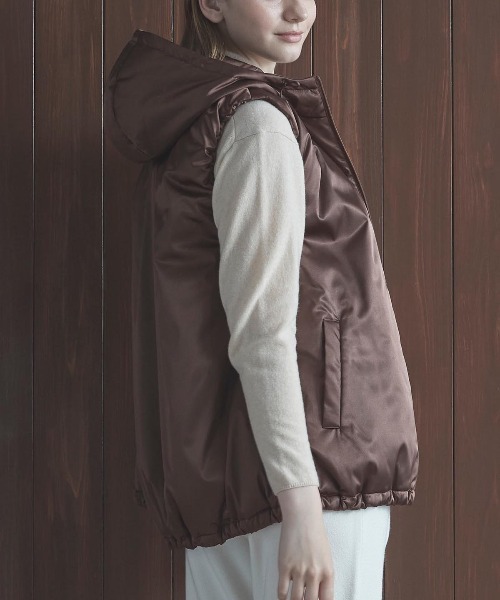 STUDIO PICONE（スタジオピッコーネ）の「フード付き撥水中綿ベスト