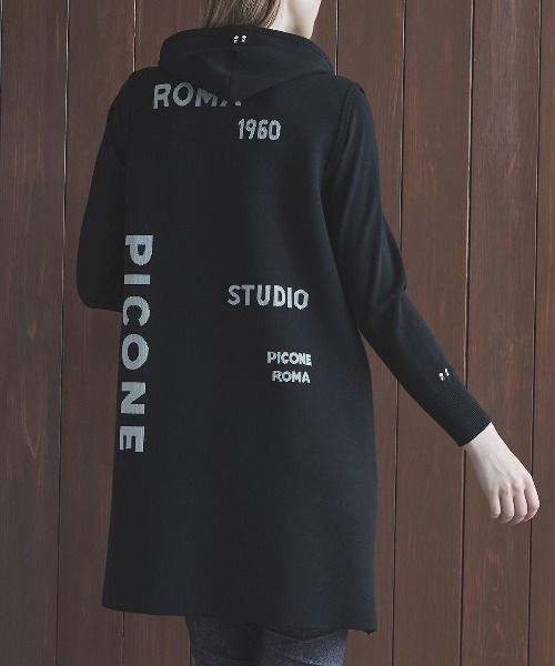 フード付ロングニットベスト（ベスト）｜STUDIO PICONE（スタジオ