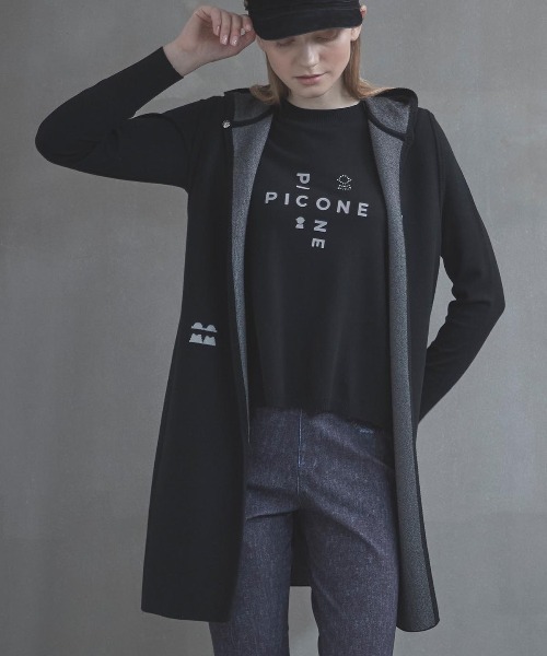 フード付ロングニットベスト（ベスト）｜STUDIO PICONE（スタジオ