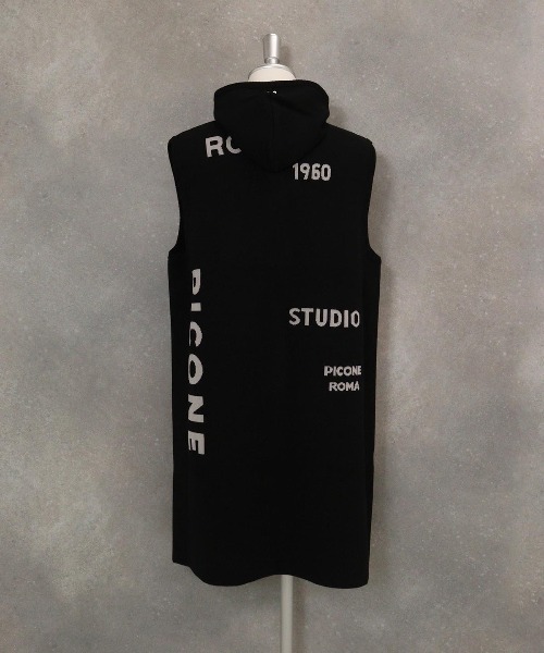 フード付ロングニットベスト（ベスト）｜STUDIO PICONE（スタジオ