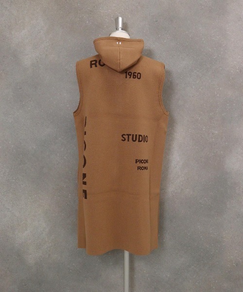 フード付ロングニットベスト（ベスト）｜STUDIO PICONE（スタジオ