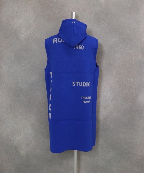 フード付ロングニットベスト（ベスト）｜STUDIO PICONE（スタジオ