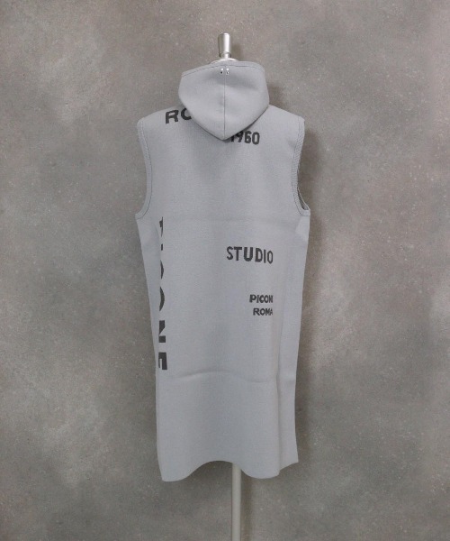 フード付ロングニットベスト（ベスト）｜STUDIO PICONE（スタジオ