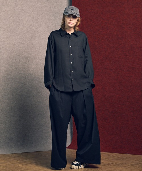 UNISEX》Wool Like Regular-Over Shirt/ウールライクレギュラー