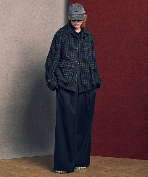 MAISON SPECIAL(メゾンスペシャル)の「《UNISEX》Wool Like Regular-Over Shirt/ウールライクレギュラーオーバーシャツ【MAISON SPECIAL/メゾンスペシャル】(シャツ/ブラウス・メンズ・グレー/ブラック/ベージュ/ブラウン/グレイッシュベージュ・1/2/0)」の7枚目の写真