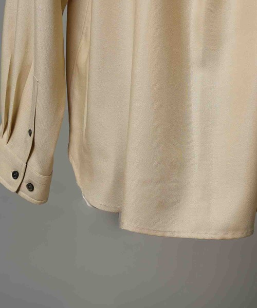 MAISON SPECIAL(メゾンスペシャル)の「《UNISEX》Wool Like Regular-Over Shirt/ウールライクレギュラーオーバーシャツ【MAISON SPECIAL/メゾンスペシャル】(シャツ/ブラウス・メンズ・グレー/ブラック/ベージュ/ブラウン/グレイッシュベージュ・1/2/0)」の18枚目の写真