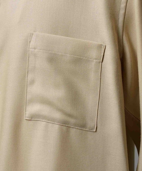 MAISON SPECIAL(メゾンスペシャル)の「《UNISEX》Wool Like Regular-Over Shirt/ウールライクレギュラーオーバーシャツ【MAISON SPECIAL/メゾンスペシャル】(シャツ/ブラウス・メンズ・グレー/ブラック/ベージュ/ブラウン/グレイッシュベージュ・1/2/0)」の15枚目の写真
