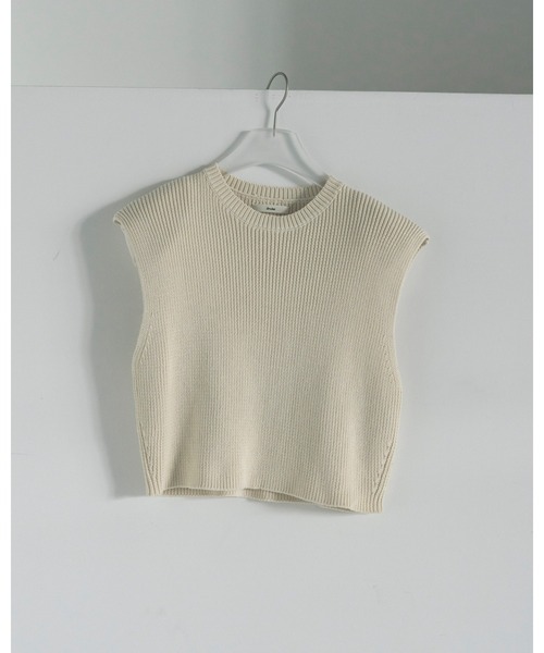 anuke（アンヌーク）の「Padin Knit Tanktop（タンクトップ・レディース・ブラウン/アイボリー・FREE）」の10枚目の写真