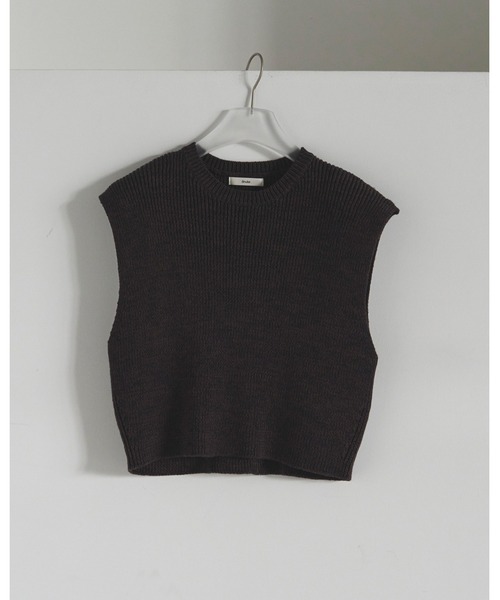 anuke（アンヌーク）の「Padin Knit Tanktop（タンクトップ・レディース・ブラウン/アイボリー・FREE）」の11枚目の写真