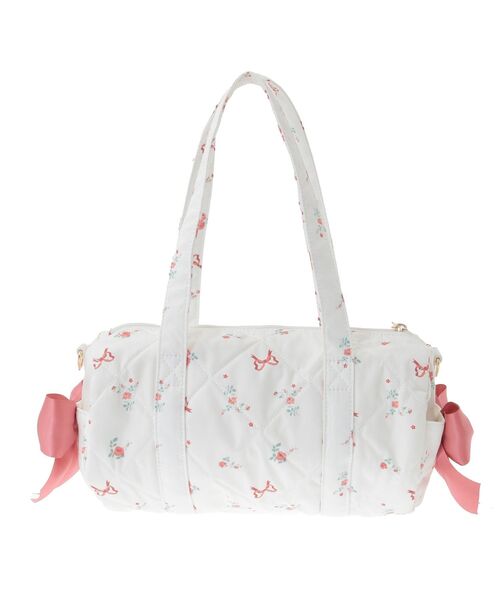 セール】フラワーリボンプリント2Wayボストンバッグ（ボストンバッグ